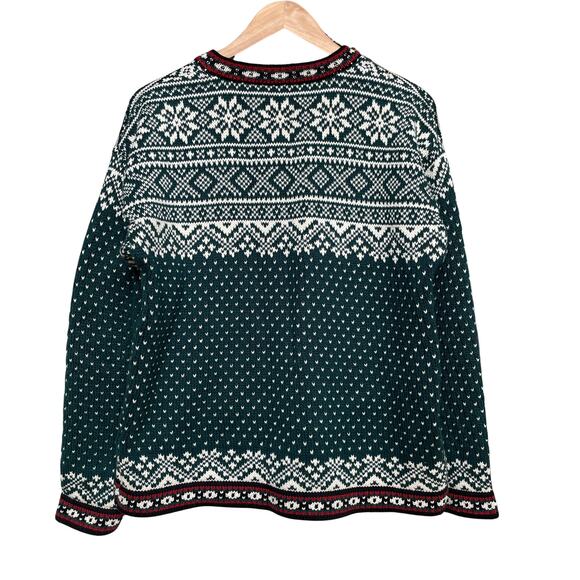 Vintage L.L. Bean Sweater Women’s M | Nordic Fair Isle, Cotton Winter Yoke, RARE - Picture 6 of 8